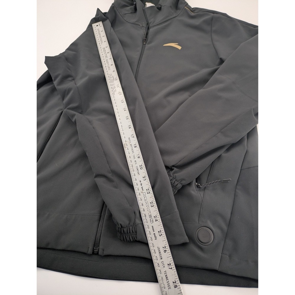 ANTA Men's Full Zip Hooded Jacket Size XXL Black Athletic Track Jacket - Picture 8 of 12